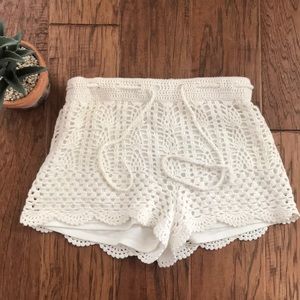 LA HEARTS CROCHET SHORTS